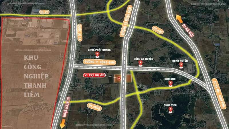 Vị trí khu đô thị Tân Thanh