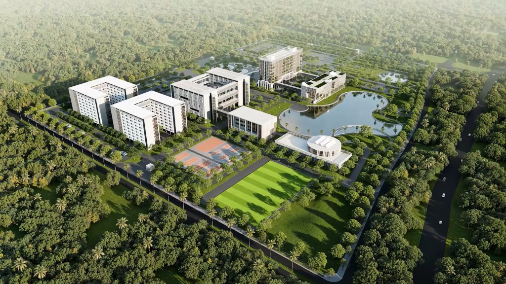 Phối cảnh Học Viện Ngân Hàng cs2