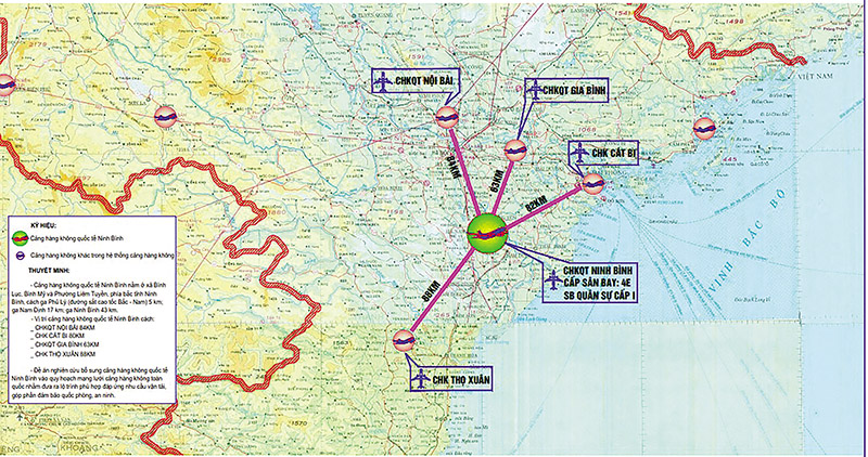 Vị trí sân bay Ninh Bình